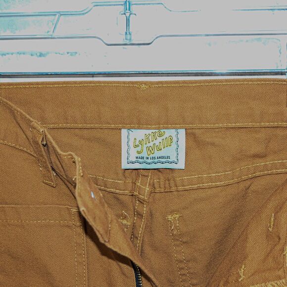 LYKKE WULLF Women's PErfected Ranch Pant Organic Cotton canvas Honey sz 0 - Picture 3 of 8